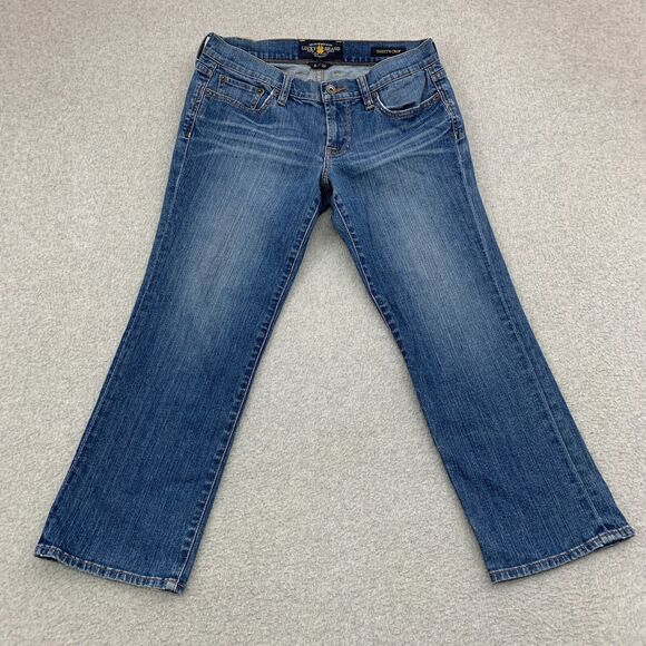 Lucky Brand Jeans Womens 6/28 Sweet’N Cropped Medium Stretch Floral Embroidery - Picture 1 of 16